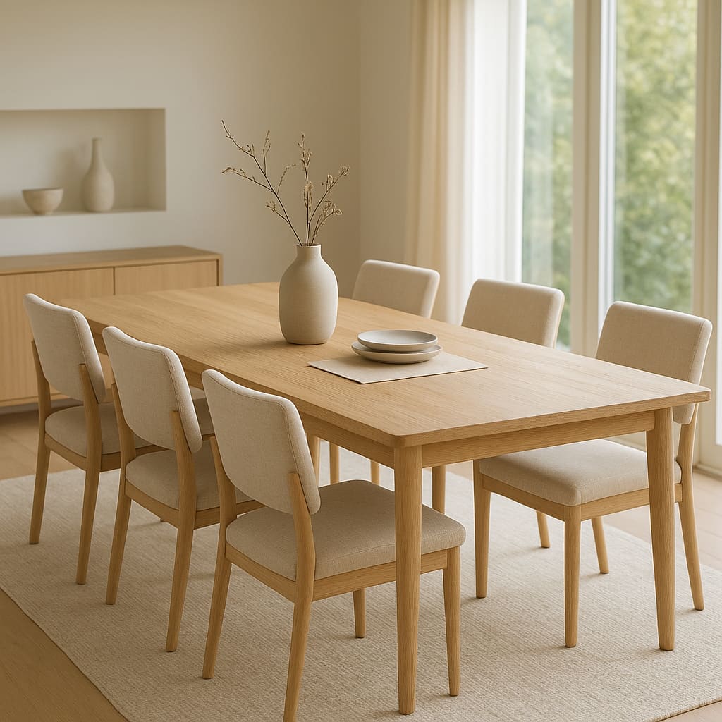 Modernes Interieur mit Tisch und Stühlen